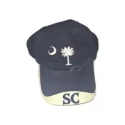 unique South Carolina Strapback Hat Blue OSFA Embroidered Adjustable