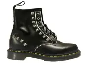 Dr. Martens 1460 Stud Boots •W 9/ M8•Studded Lace Up Combat Ankle Doc Black $178