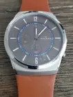 SKAGEN Melbye Mens Chronograph Watch, Gray Blue Dial, Brown Leather Band no box