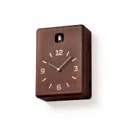 Lemnos CUCU Cuckoo Clock Wood Brown LC10-16DBW with Light Sensor