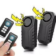 2X Anti-Theft Bicycle Motorcycle Alarm Wireless Security Vibration Motion Sensor
