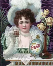 Drink Coca-Cola 5¢ 1890s Advertising Poster 8x10 Art Print Coke Hilda Clark
