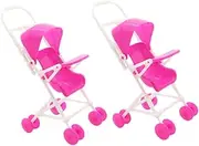 Doll Stroller Toy Doll Pushchair Movable Stroller for Play Game House Accessories