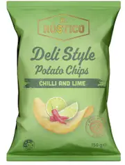 2 x EL RUSTICO Deli Style Potato Chips Chilli & Lime 150g