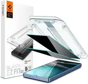 SPIGEN EZ Fit HD Privacy for Galaxy S25 Ultra Screen Protector, Easy Application Auto Alignment Installation Tray, Oleophobic Coating 9H Anti Spy Tempered Slim Glass Cover [2-Pack] - Black