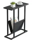 Small Narrow Side Table for Small Spaces, 17.7" W Slim End Table Nightstand w...