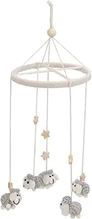 Star Windchime Ornament, Cute Eco Friendly Baby Mobile Rattles Toys, Ideal Home Decoration Pendant, Made of Beech Wood and Wool Felt, Approx 41 x 16cm