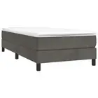 Bed Frame Box Spring Bed Base Slat Bed Dark Grey 100x200 cm Velvet vidaXL