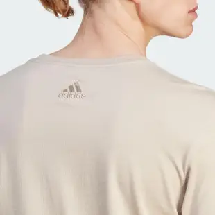 【adidas 愛迪達】上衣 男款 長袖上衣 運動 亞規 M BL SJ LS T 卡其 IJ8580