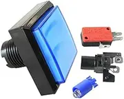 51 * 51MM Arcade Game Button, Square Push Button with 12V LED Lamp for Arcade Machine Replacing