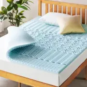 Mellow 1.5 Inch 5-Zone Memory Foam Mattress Topper, Cooling Gel Infusion, Kin...