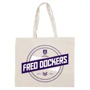 Fremantle Dockers AFL Canvas Tote Carry Shopping Grocery Bag