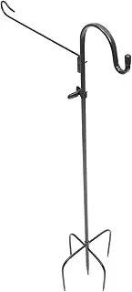 Sturdy Iron Shepherd's Hook Flag Pole Stake Stand for Outdoor Yard Signs for Garden Decor and Bird Feeder Hanger