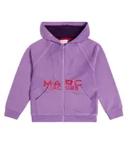 [Marc Jacobs Kids] Marc Jacobs Kids Logo cotton-blend hoodie Y 3 purple