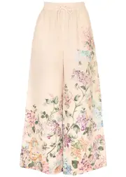 Zimmermann Halliday Floral-print Linen Trousers - Multi Floral - 0 (UK 8 / S) 0 (UK 8 / S)