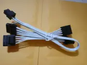 2 white cables Corsair Peripheral Conector 4 Pin rm750xrm850xrm1000xhx1200