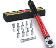 1/4 Inch Drive Click Torque Wrench Set 20-200 in.-lb. Red