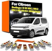 LED Bulb Interior Map Dome Trunk Light Kit, For Berlingo I II III MK1 MK2 MK3 MF B9 K9 1996-2018 2019 2020 2021 2022