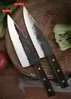 Chef Gyuto Knife Handmade Forged Steel Full Tang Wood Handle Beef Slicing Cut L