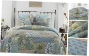 Oversized Queen Quilt Patchwork Bedspreads (110x118 Inch) - 100% Cotton