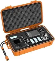 Maëlusa Waterproof Hard Case Compatible for Gopro Hero 12/11/10/9/8/7/6/5/Hero 2018 /DJI Osmo Action, Portable, Shock, Durable(Yellow)(Camera and Accessories NOT Included)