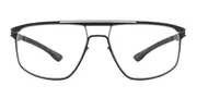 Ic! Berlin M1655 AMG 08 Venice Green Bridge-Black Men's Glasses Black Size 56 - Private Health Rebate - Blue Light Block Available