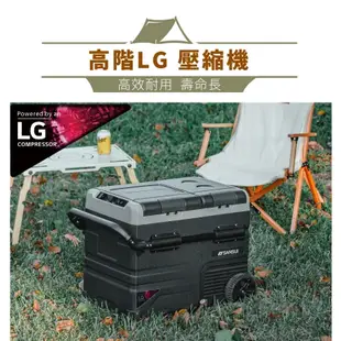 《SANSUI 山水》 雙槽雙溫控行動冰箱【海怪野行】雙門蓋 LG壓縮機 車用冰箱 車載冰箱露營冰箱