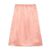 [Prada] Prada Elasticated-waist Silk Skirt 42 IT ORANGE