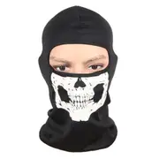 2X Ghost Skull Balaclava Skeleton Full Face Mask Cosplay Halloween Costume Black