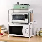 2 Layers Kitchen Organiser Storage Rack Holder Adjustable Oven Microwave Shelf/
