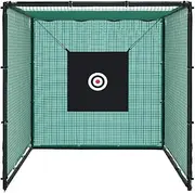 Everfit Golf Net, 3m Wide Practice Driving Nets Cage Impact Screen Hitting Training Sports Netting Backyard Indoor Outdoor Camping Equipment, with Target Cloth Football Baseball Tennis Green