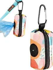 Pet Waste Bag Pouch - Handy Poop Cleaning Dispenser for Dogs, Potty Bag with Zipper | Litter Door from