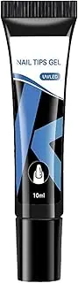 Nail Glue Gel | Extra Strong Nail Extension Glue Base Coat | Long Lasting Tips Art Design Tools, Fingernail Polish Base for Beginners & Professionals