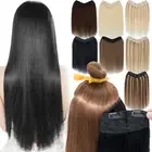 One Piece Thick Weft Hairpiece Clip In Real Remy Human Hair Extensions Full Head