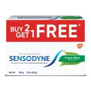 Sensodyne Fresh Mint Toothpaste Sensitivity Relief, Plaque Removal 150x3=450g