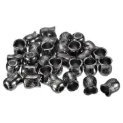 30pcs Bell Cord Locks End Drawstring Toggle Cord Toggle Stopper, Black
