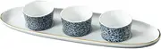 Cuencos Salsa SOJA Hotel Restaurant Commercial Triple Platter Cold Dishes Snacks Snacks Salad Snack Plate Ceramic Tableware