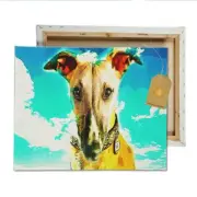 Red Fawn Greyhound Blue Sky Canvas Wall Art Home Decor