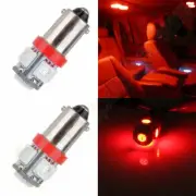 2X For Ford BA9S H6W 12V 5-5050-SMD LED Wedge Side Light Lamp Red Map/Dome Bulb (for: Porsche)