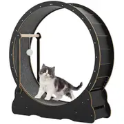 Oppsbuy Cat Exercise Wheel with Cat Teaser Cat Treadmill 100cm