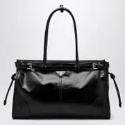 [Prada] Large black leather Bonnie handbag One size Black