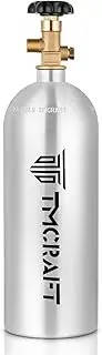 TMCRAFT 5lb CO2 Tank, High Strength Aluminum Alloy Cylinder with CGA-320 Valve, DOT Approved Cylinder for Kegerator kit and Draft Beer Dispensing