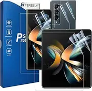 [2SET 6PCS] T Tersely HYDROGEL Screen Protector for Samsung Galaxy Z Fold 4 5G Aqua Flex Extremely Easy to Install, No Bubble, Anti-Shock Soft Protective TPU Film