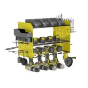 Power Tool Organizer Charging Station With Light Angle Grinder Holder, yellow