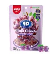 AMOS Gummy Candy Fruit Gummy Grape Burst Grape Jelly Filled Gummies 2.29oz
