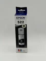 Epson 522 Black Ink Bottle, 65ml, EXP. 09/2024 NEW