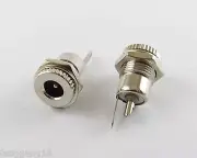 10x Copper 5.5 x 2.1mm DC Power Jack Socket Female Panel Mount Adapter Connector