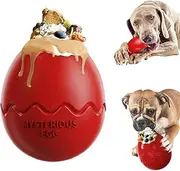 Interactive Treat Dispensing Dog Toy, Chew Toy for Aggressive Chewers, Fun Fetch, Durable & Dishwasher Safe(Red)