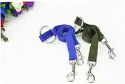 Totority Double Dog Leash Dog Training Lead No Tangle Nylon for Small Pets Cats (Black/red)