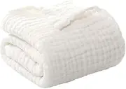 SUPVOX Cotton Muslin Blanket Swaddle Wrap for Newborns Soft Washable Cotton Bath Towel Nursery Stroller Blanket